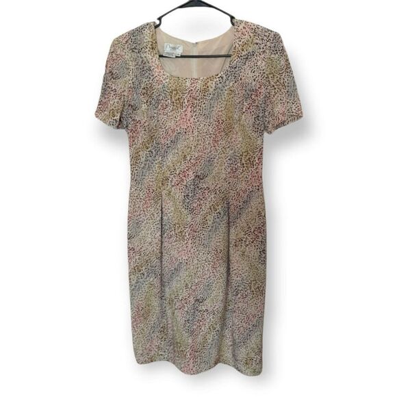 Maggy L Vintage Silk Animal Print Dress sz 4 - Picture 1 of 7
